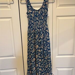 Faherty Floral Blue Midi Dress